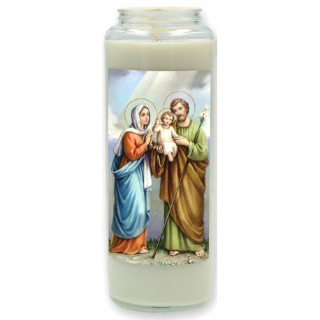 Neuvaine en verre / blanc / Sainte-Famille