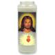 Neuvaine en verre / blanc / Sacré coeur de Jésus