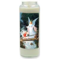 Neuvaine en verre / blanc / Ange Gardien