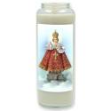 Neuvaine en verre / blanc / Enfant Jésus Prague
