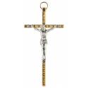 Croix Murale - 11 cm - Métal bicolore