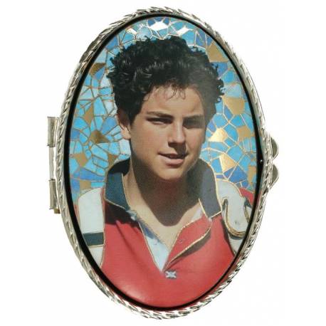 Boîte à Pilules - St Carlo Acutis Mosaique Ov 70 X 45 mm