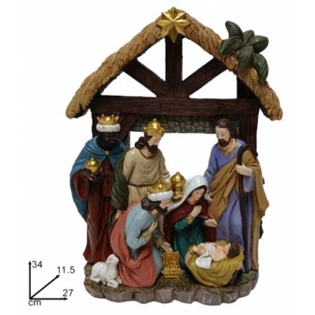 Kerststal van 34 cm 