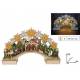 Décoration de Noël en bois coloré avec crèche et lumière