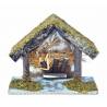 Eenvoudige lege kerststal voor kerstfiguren van 10 cm (25x13x20cm) 