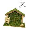 Cabane vide pour personnages de crèche de 8 cm (23 x 10 x 17.5 cm)