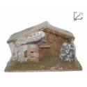 Klassieke lege kerststal voor kerstfiguren van 7-8 cm (30 x 11.5 x 17 cm) 