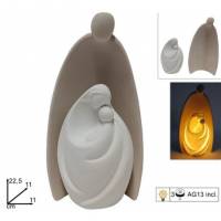 Statue Sainte Famille 22 cm avec lumières