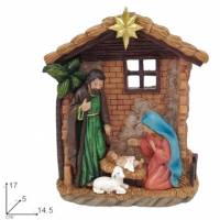 Nativité colorée (11.5 X 4.5 X 13.5 cm)