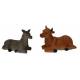 Ane + Boeuf Pour Personnages De 20 Cm
