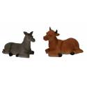 Ane + Boeuf Pour Personnages De 20 Cm