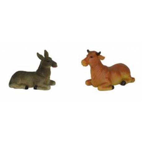 Ane + Boeuf Pour Personnages De 9 Cm