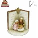 Heilige Familie in boek (5.5 x 4 x 5 cm) 