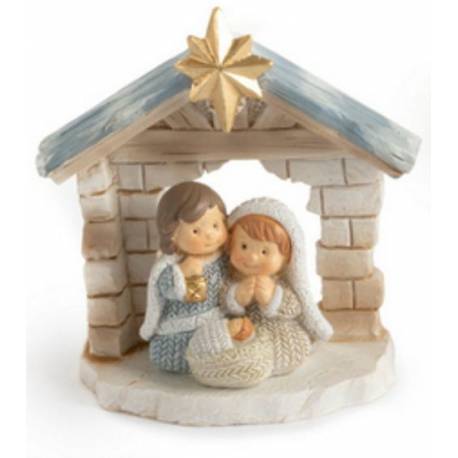 Heilige Familie 8 cm gekleurd 