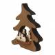 Nativité avec sapin en bois H 12 cm