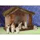 Crèche de Noël : cabane + 8 personnages de 8 cm (30x15x19cm)