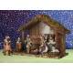 Kerststal + 11 Figuren 9 cm (25x12.5x20cm) 