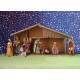 Crèche de Noël : cabane + 10 personnages de 12 cm (52x19x23cm)