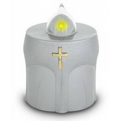 Lampe de cimetière argentée fournie sans piles - 12/CTN