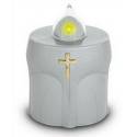 Lampe de cimetière argentée fournie sans piles - 12/CTN