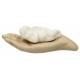 Main de Dieu avec petit ange dormant 12 x 4 cm beige