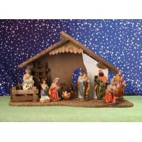 Kerststal + 11 Figuren 15 Cm 