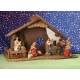 Crèche de Noël : cabane + 11 personnages 15 cm