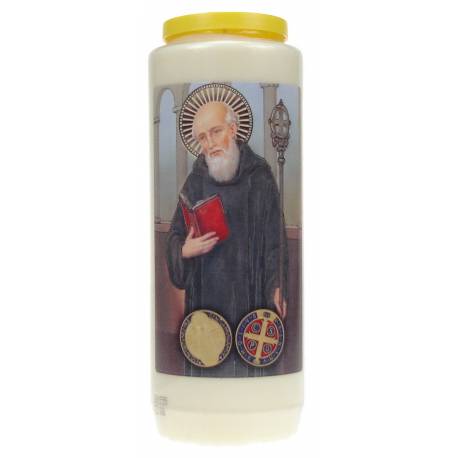 Noveenkaars / wit / H Benedictus 