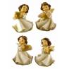 Ange avec étoile ou coeur 7 cm - 4 / set