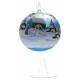 Boule De Noel + Pied - Bleu + Chauffe-Plat - Diam 11 Cm Ass 3