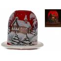 Kerstcandelaar rood + theelichtje 12 Cm 