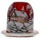 Kerstcandelaar rood + theelichtje 12 Cm 