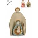 Nativité moderne en porcelaine colorée de taille moyenne (22x13x7.5 cm)