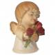 Ange avec fleurs - 4 cm couleur
