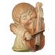 Engel met contrabas - 4 cm gekleurd 