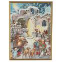 Traditionele kerstkaart met kerststal + envelop 