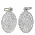 Zakje met 100 Medailles 18 mm Ov - Scapulier - Alu/Wit 