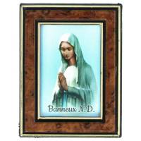 Cadre Imit.Bois 6 X H8 cm Vierge Banneux