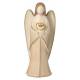 Ange avec coeur en bois sculpté 9 cm