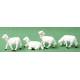 Set de 24 moutons 5 Cm X 4 Cm Pr Creche 12 Cm