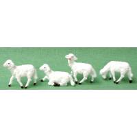 Set de 24 moutons 5 Cm X 4 Cm Pr Creche 12 Cm