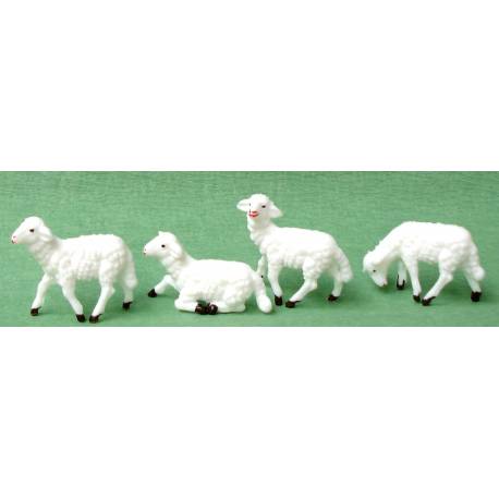 Set de 24 moutons 5 Cm X 4 Cm Pr Creche 12 Cm