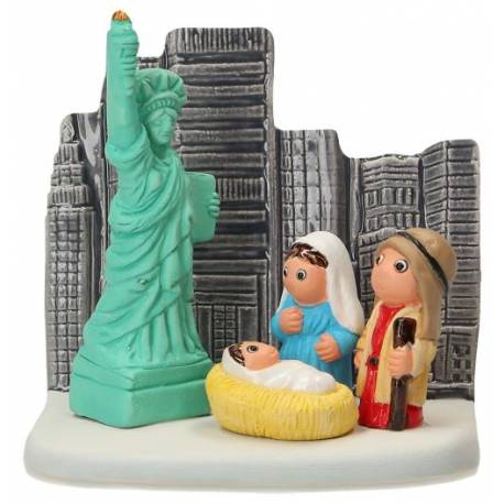 Crèche de Noël en terre cuite - "Crèche du monde" New York