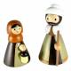 Gouden houten herders 8 cm 