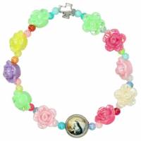 Armband/elastiek multicolor kinderen + med. H Rita 