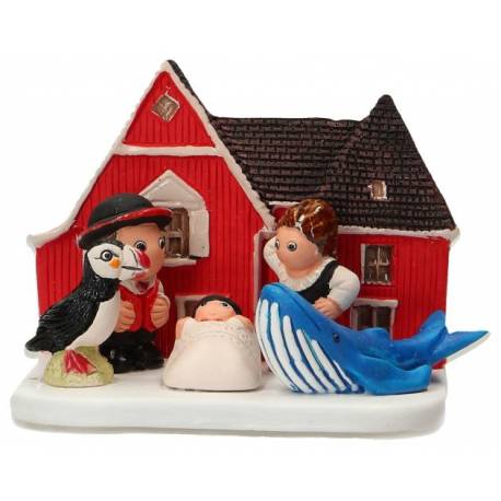 Kerststal Aardewerk - "Crèche du monde" Ijsland 