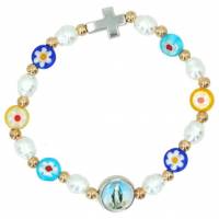 Armband op elastiek Murano effekt 