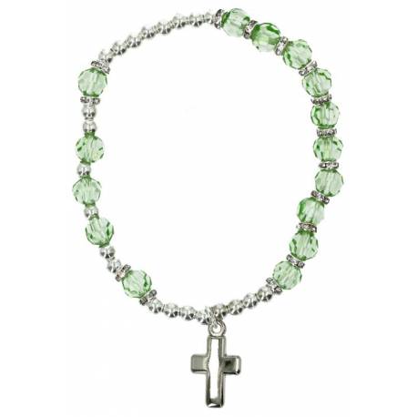 Bracelet sur élastique Emeraude / Mai