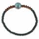 Bracelet sur élastique - Bois + hématite