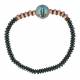 Armband op elastiek Houten kraaltjes + hematiet 